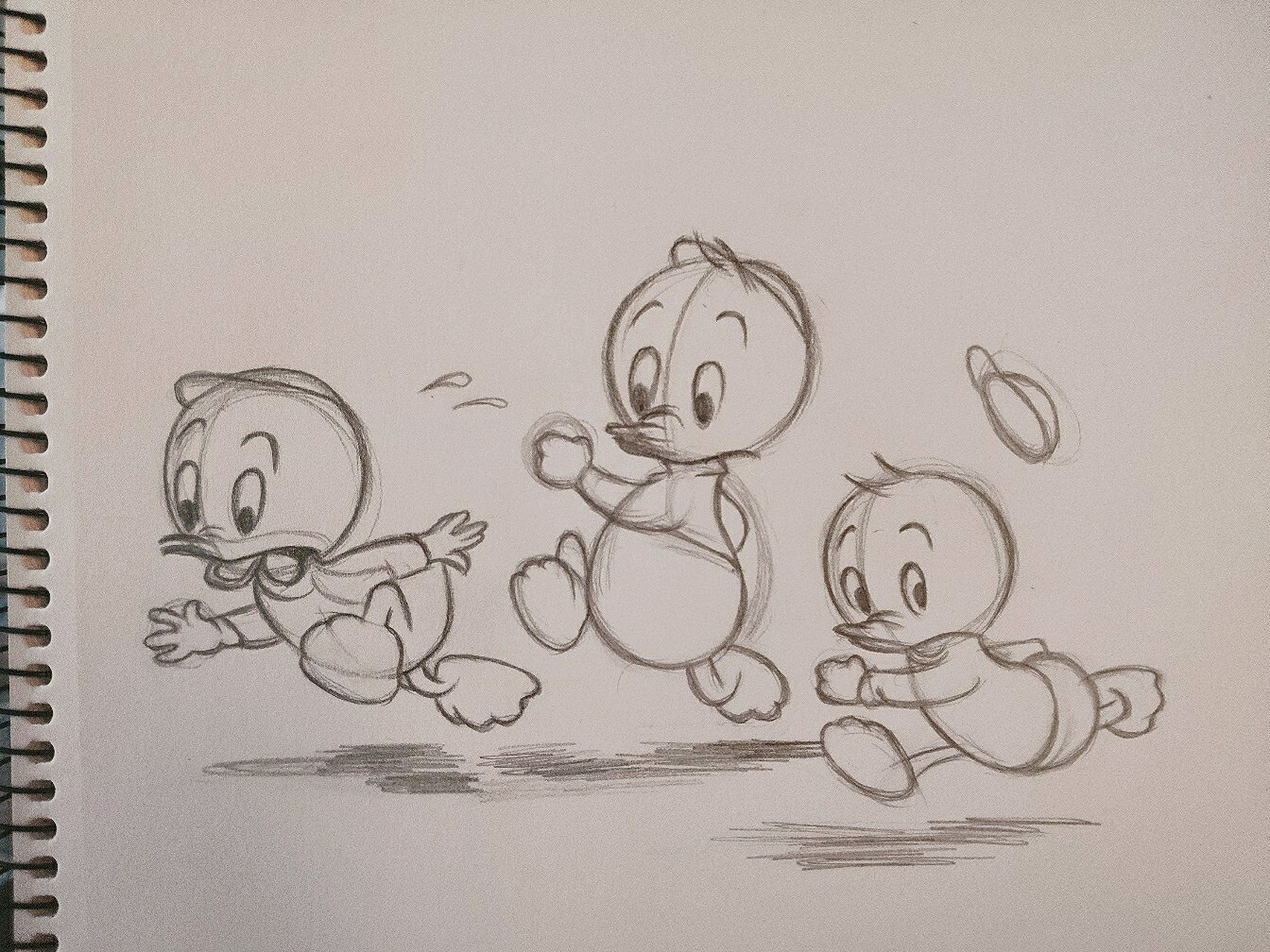 临摹动画大师作品 可爱的三只小鸭[微笑] #简笔画教程