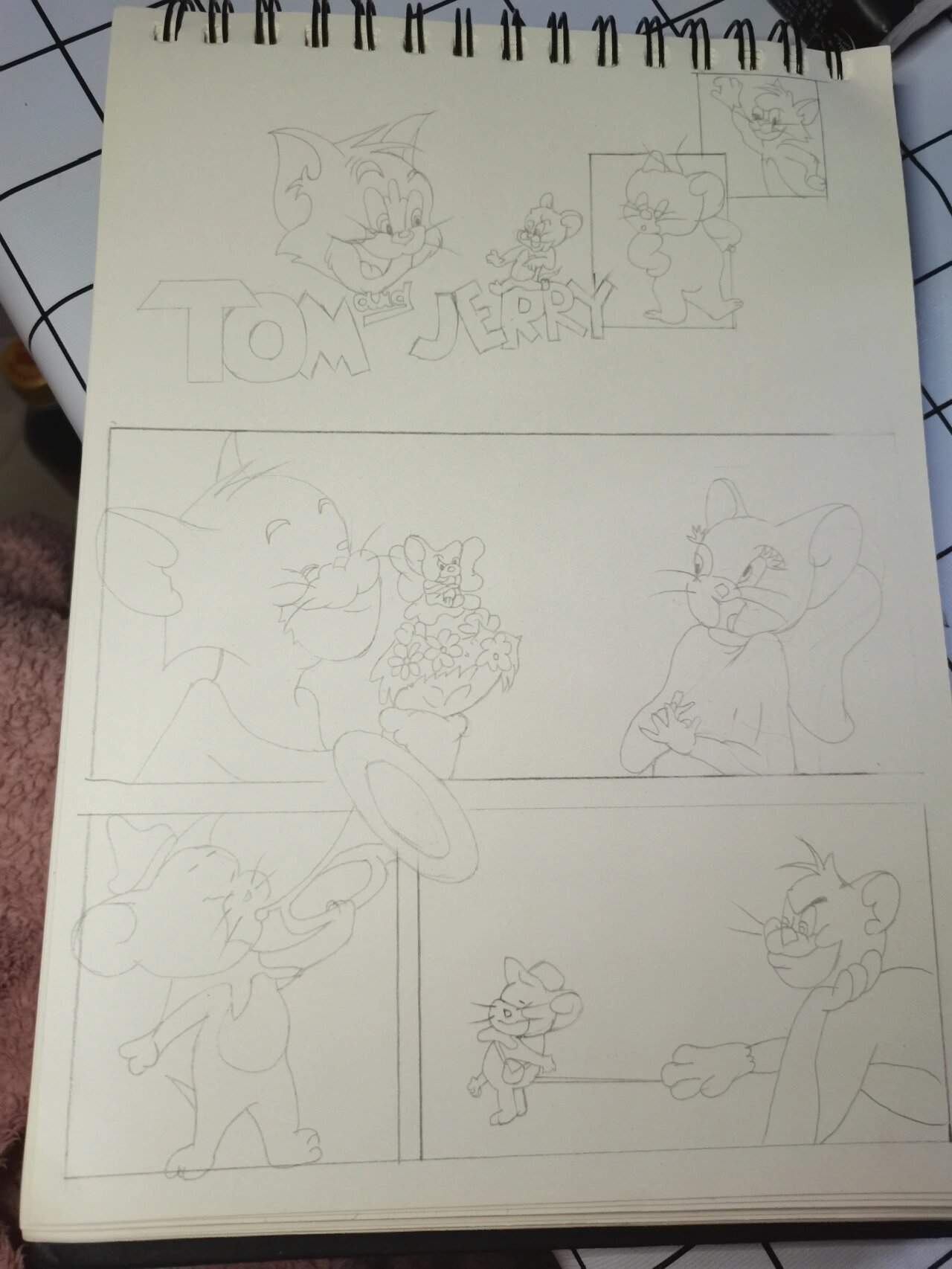 铅笔画第四弹 猫抓老鼠