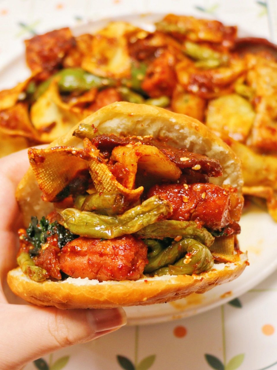 99这个炸串夹馍可太香了!绝对比外面卖的还好吃!并且健康划算很多.