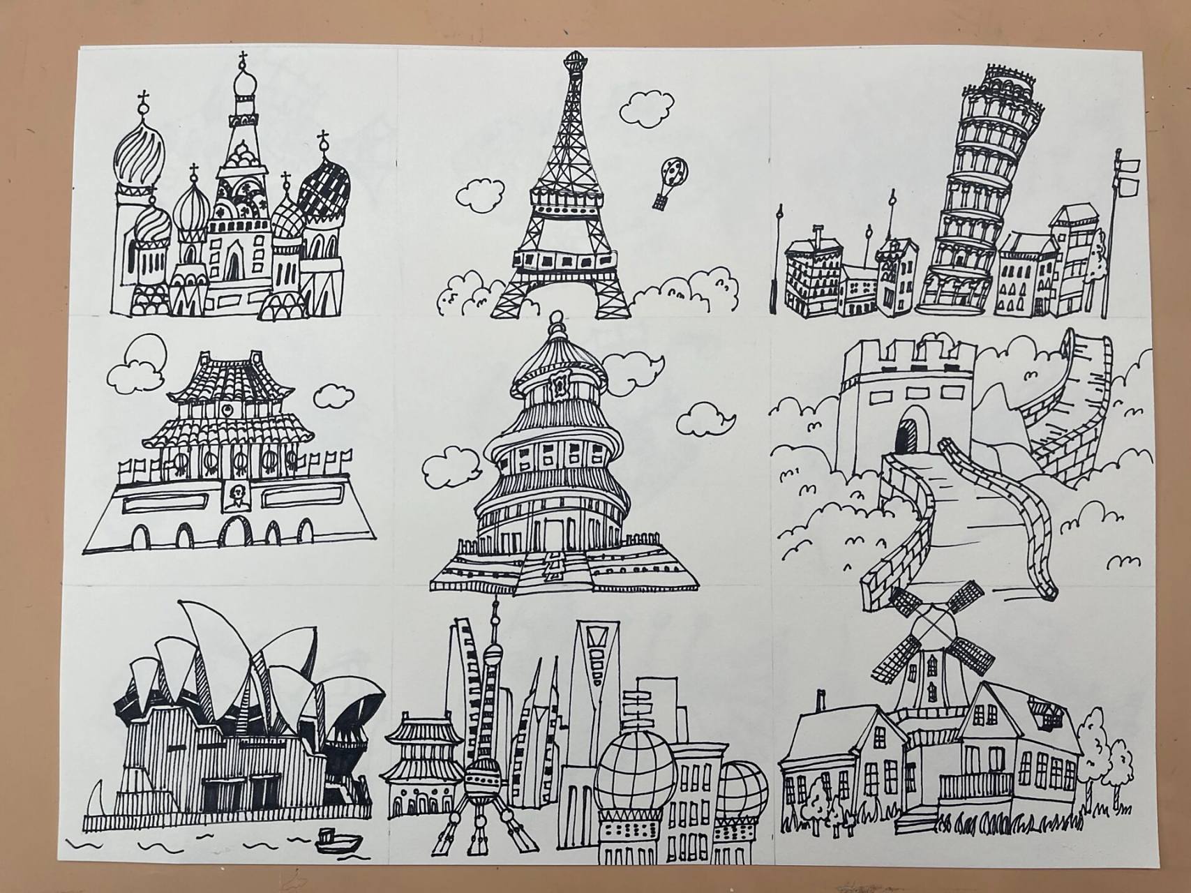 世界著名建筑简笔画92