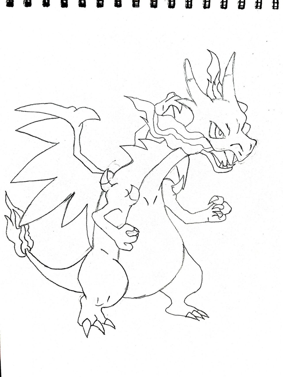 艾岚喷火龙 简笔画