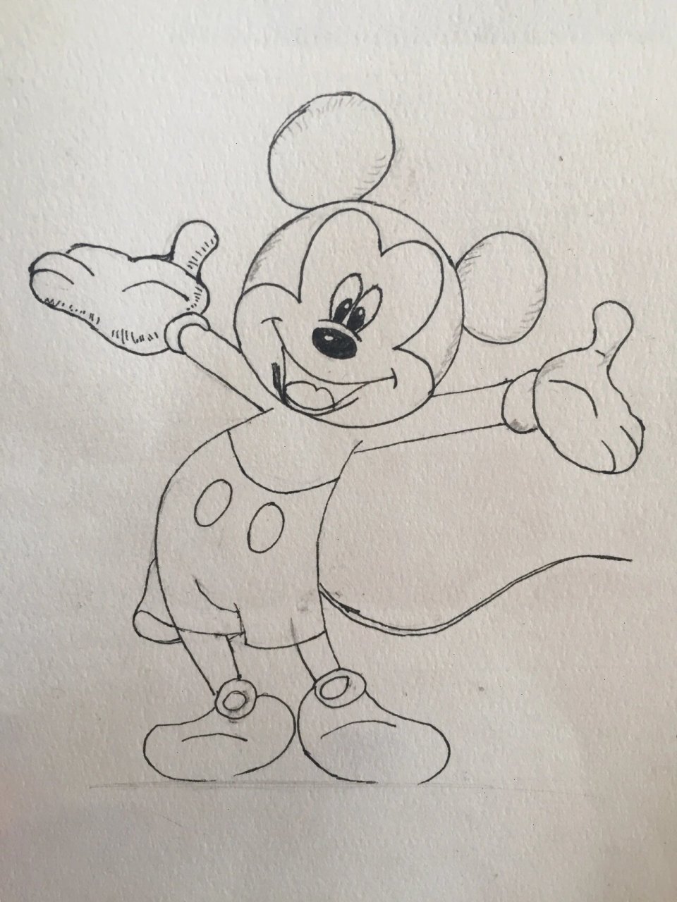 米老鼠简笔画|教程 今天看女儿看.