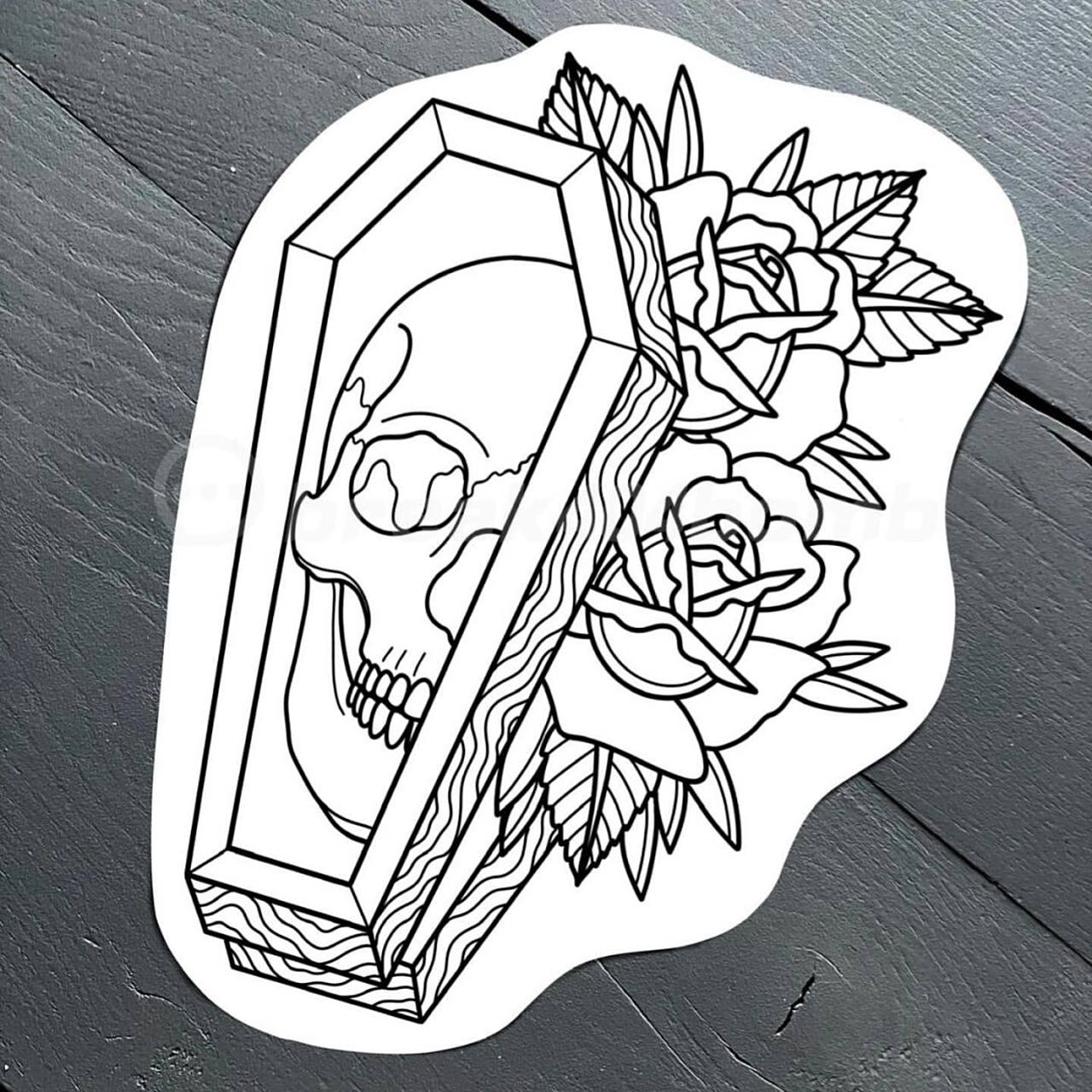 oldschool纹身线稿|拼接欧美风格花臂 90后00后会纹oldschool比较多