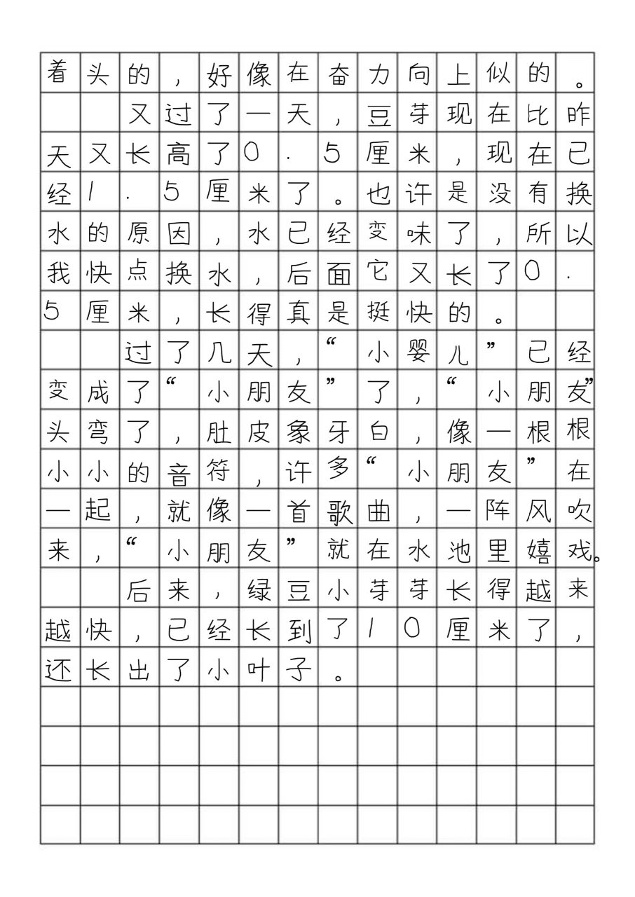 小学四年级400字观察日记作文(小学生四年级作文观察日记400字)