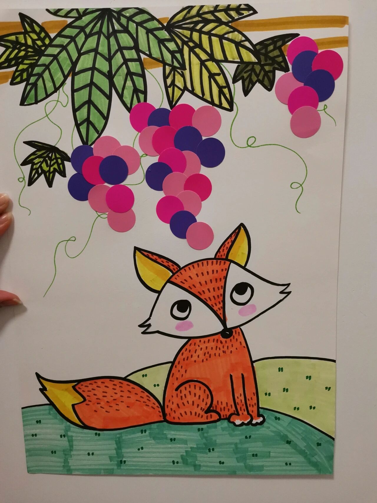 伊索寓言|狐狸与葡萄 儿童画