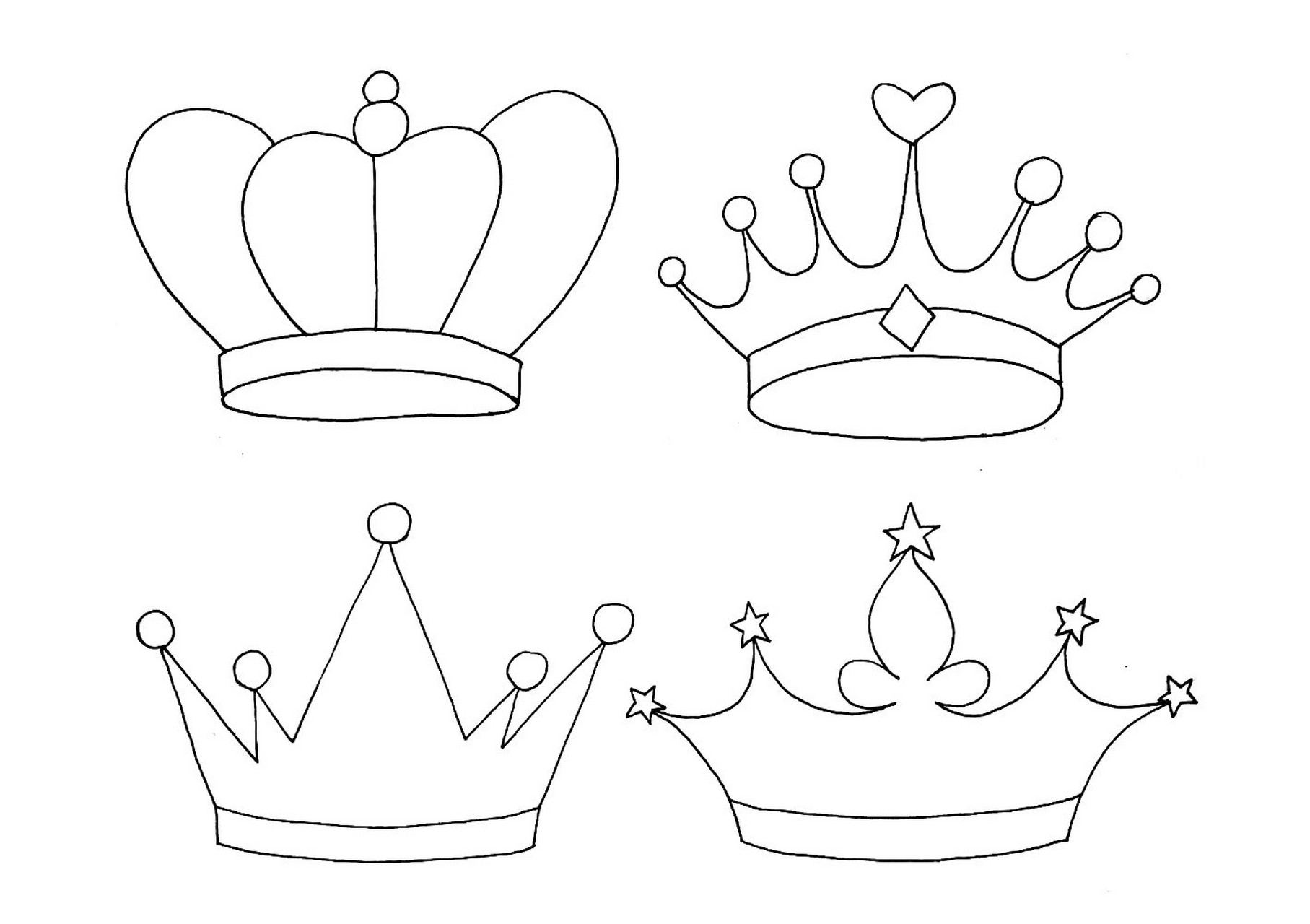 简笔画 线描画 素材|皇冠 教学目的 1.认识皇冠,创作自己的作品 2.