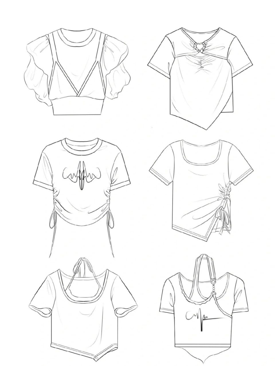 6款|短上衣系列 短上衣画画素材来啦!