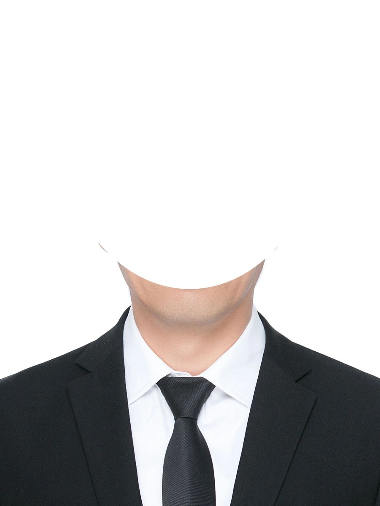 分享一组高清白色背景男士西装证件照模板