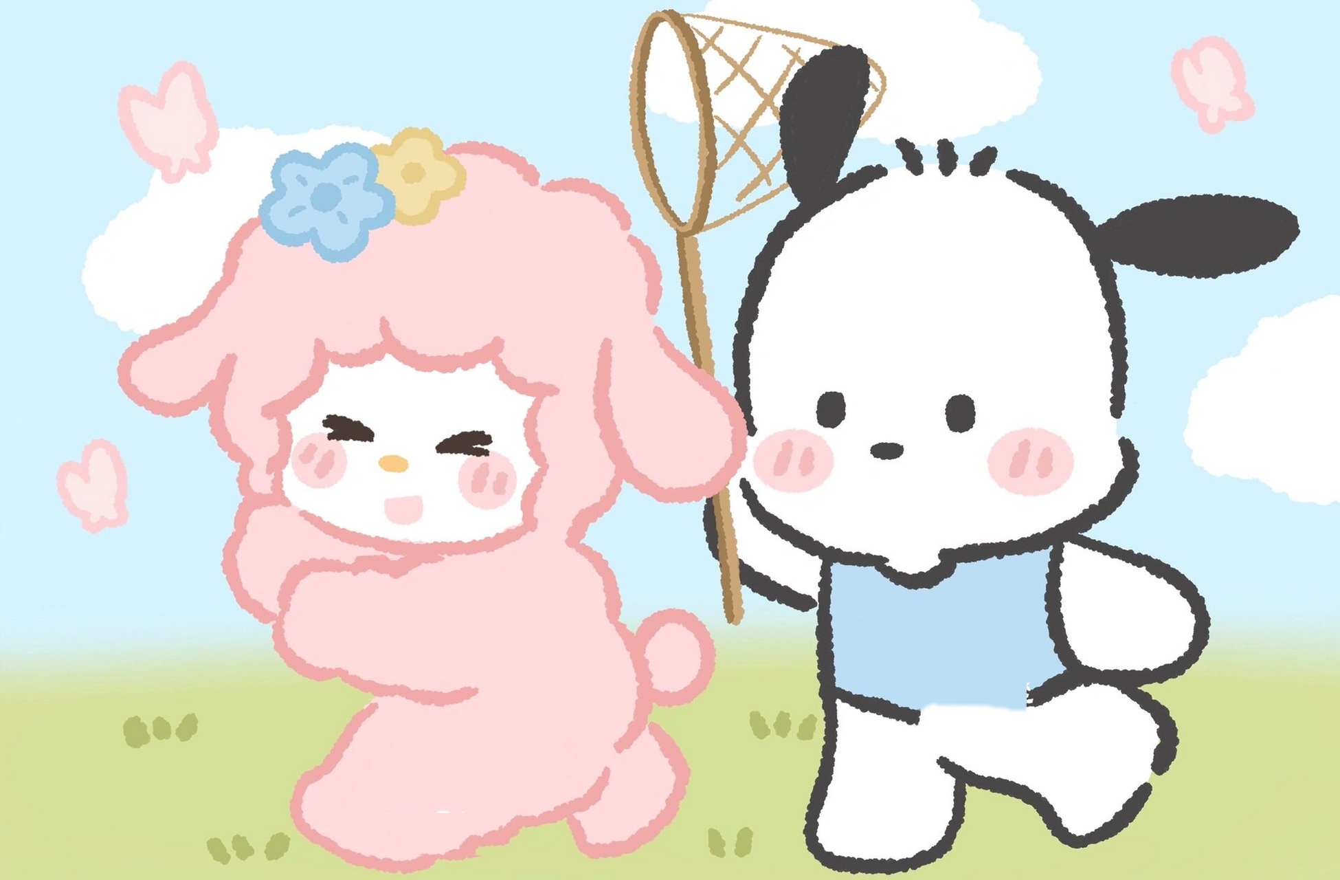 一起抓蝴蝶03 是piano和小帕的甜蜜瞬间呀 - 二改设计 可自截做头像