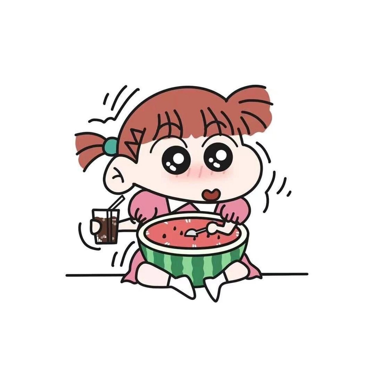 蜡笔小新的西瓜头像91 小新,小葵,妮妮,正男,阿呆,风间