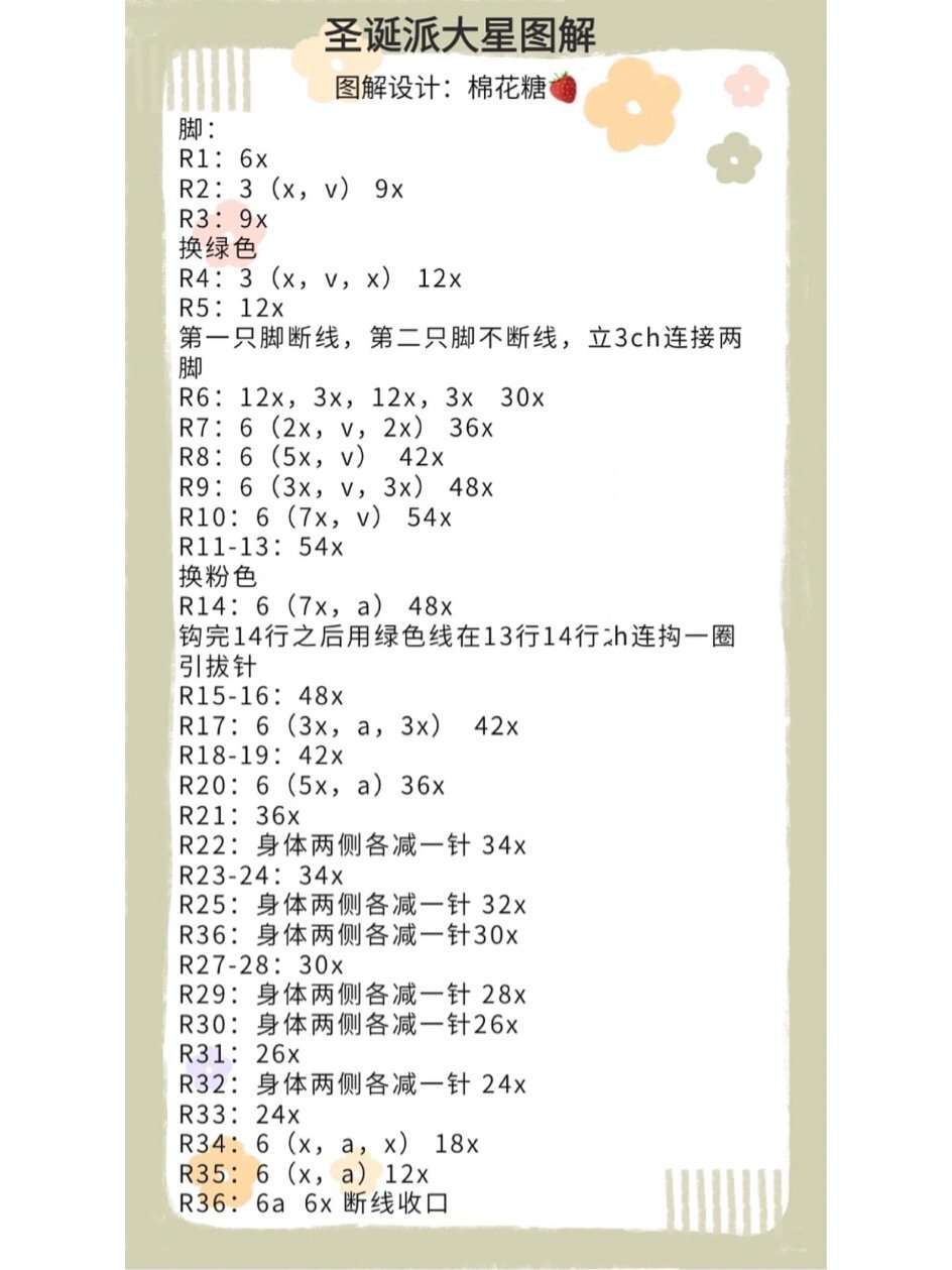 派大星钩织教程图片