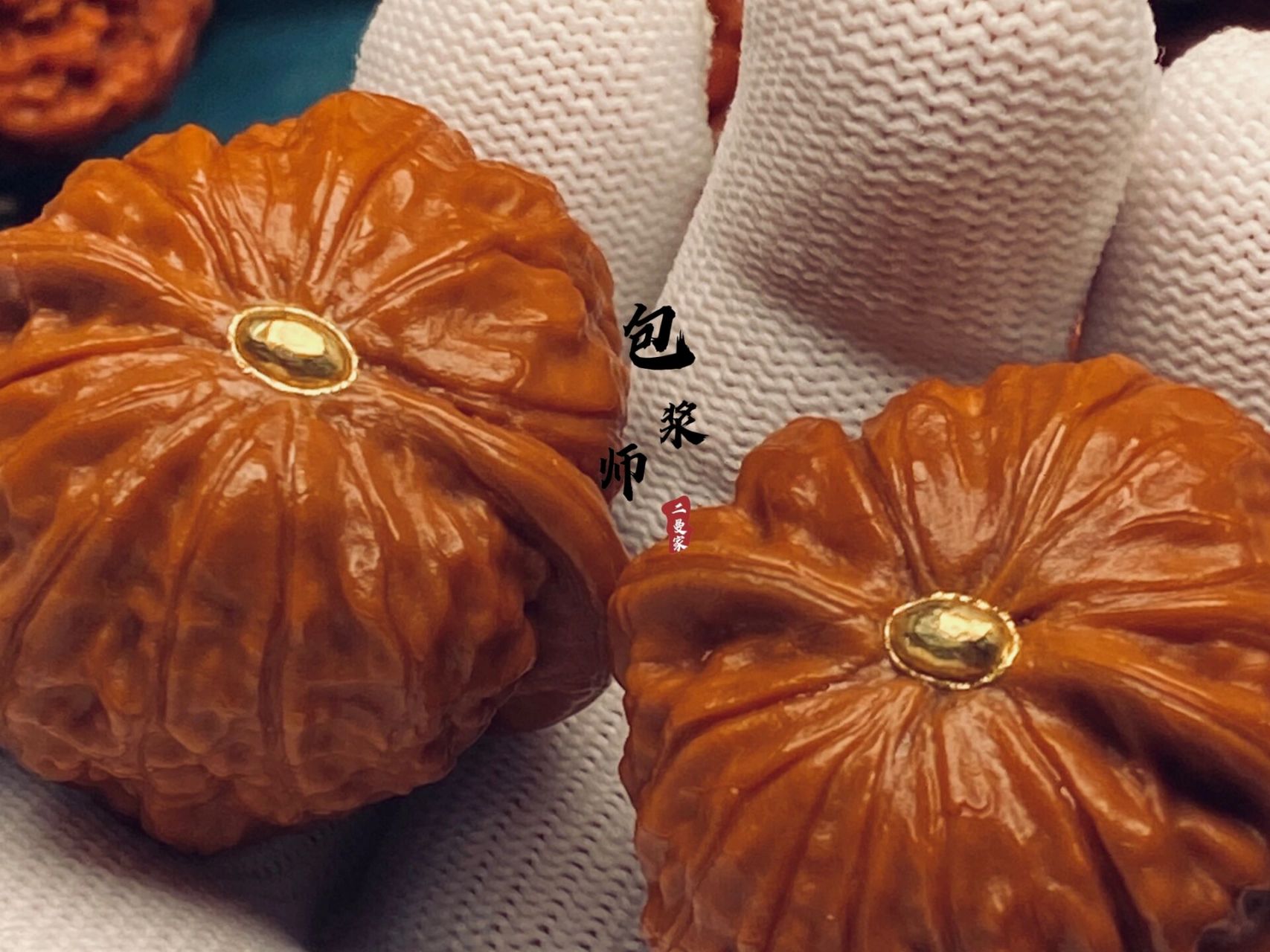 核桃打底,镶嵌,搓金 镶嵌,打底,文玩核桃镶嵌封底封脐加工打底修复