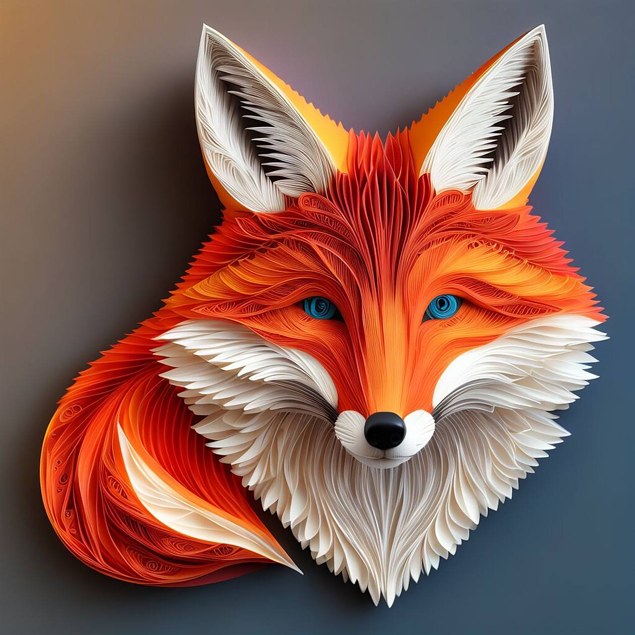 要更美,也要更锋利!02#衍纸#0202#狐狸