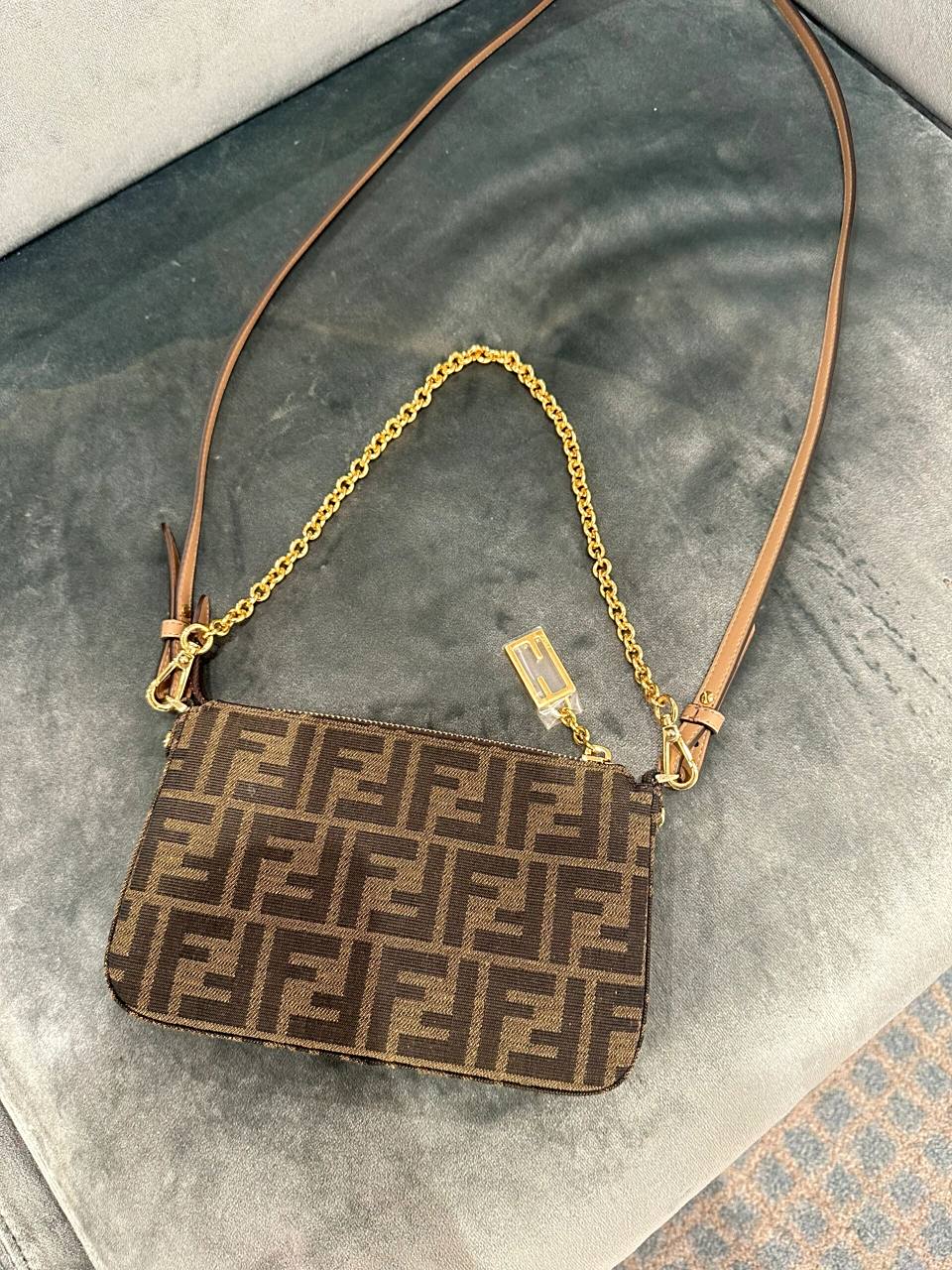 按头安利 今夏必97的fendi老花麻将包 fendi老花麻将包,新鲜实拍图