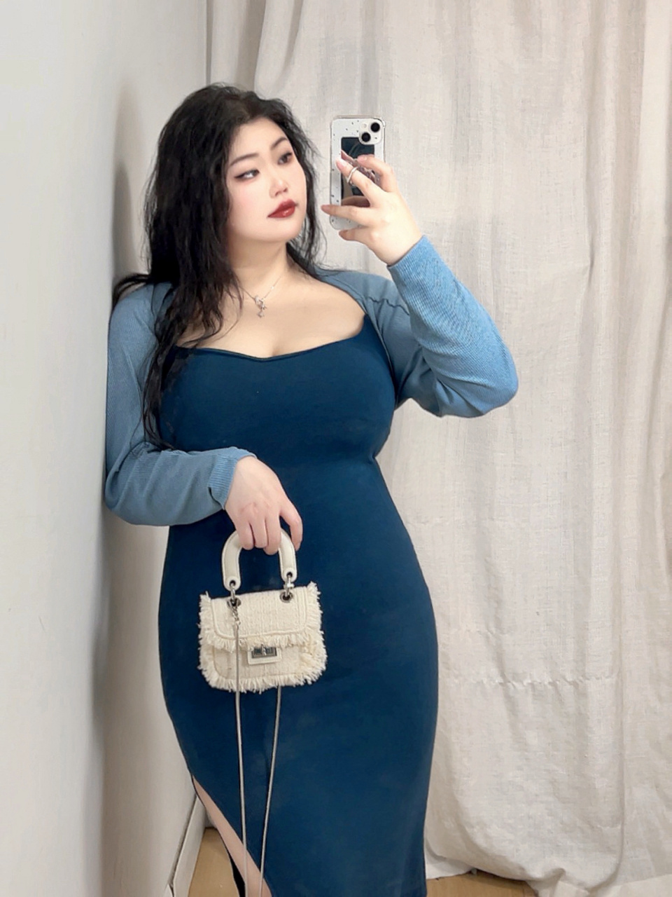 谁能拒绝93大腰细的性感胖妹妹大码显瘦穿搭 没