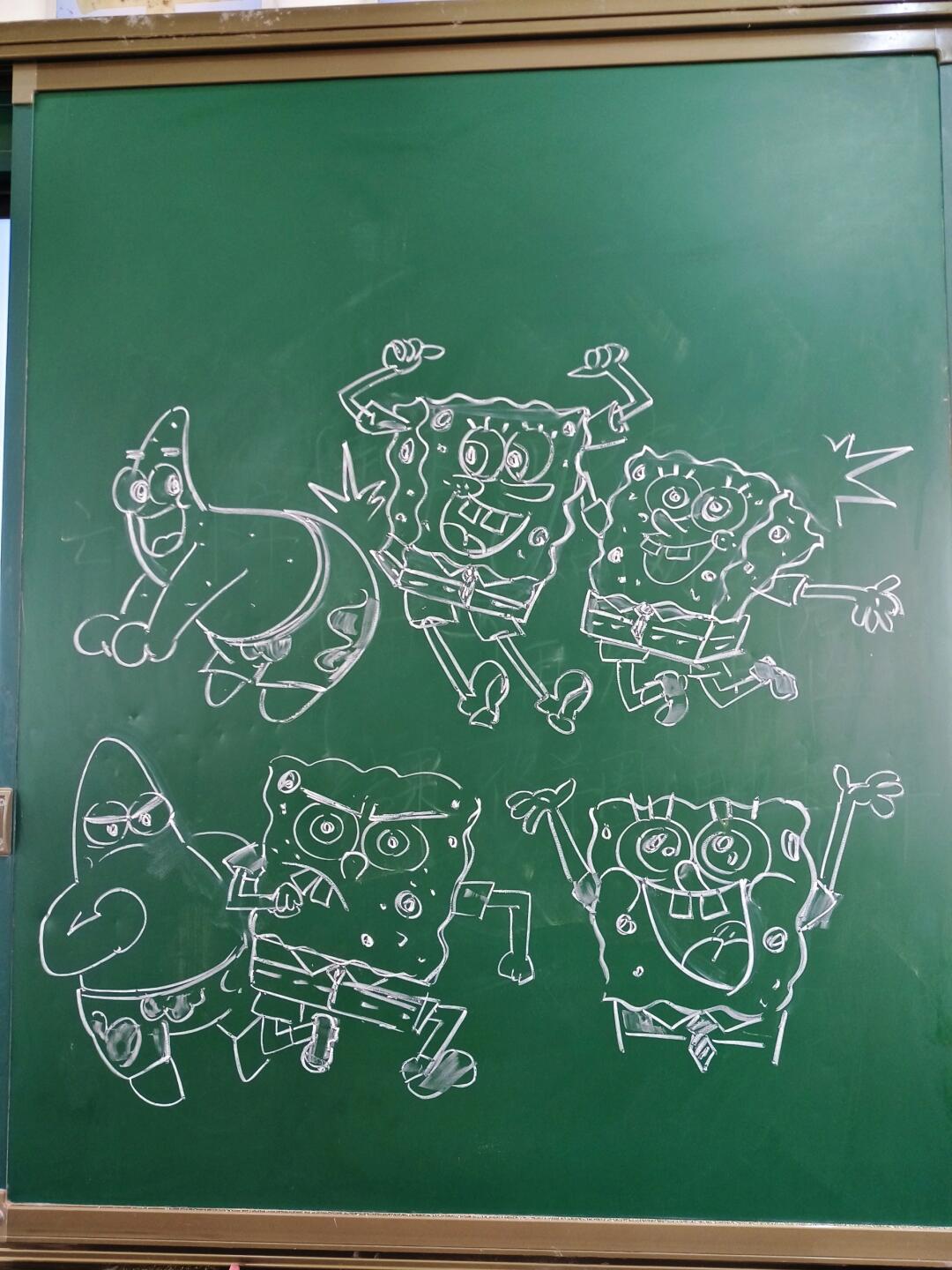 粉笔画——海绵宝宝合辑
