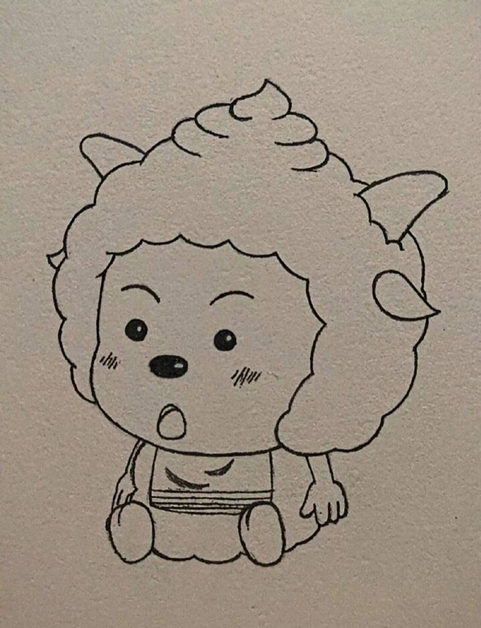 懒羊羊简笔画〕画简笔画的第1天