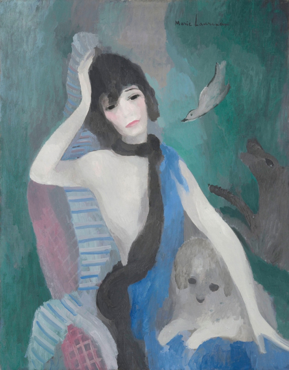 玛丽·罗兰珊为可可·香奈儿画的肖像92 portrait of mademoiselle