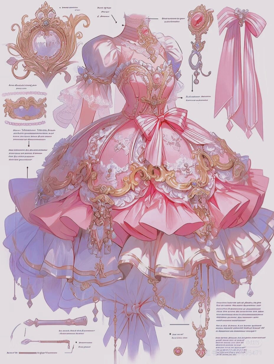 粉色公主小礼服