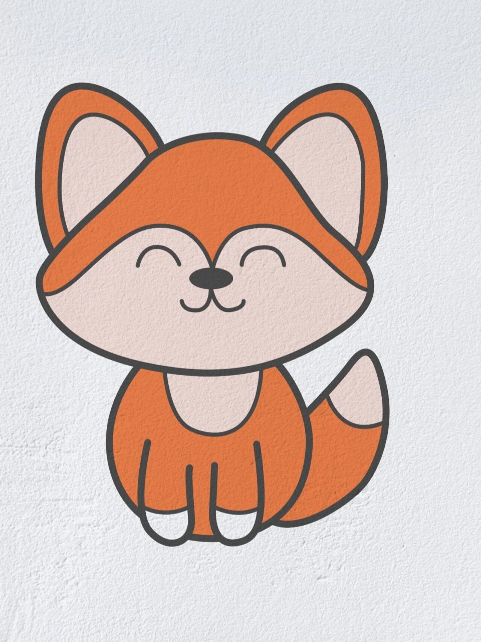 动物简笔画之可爱的小狐狸(内附过程图)