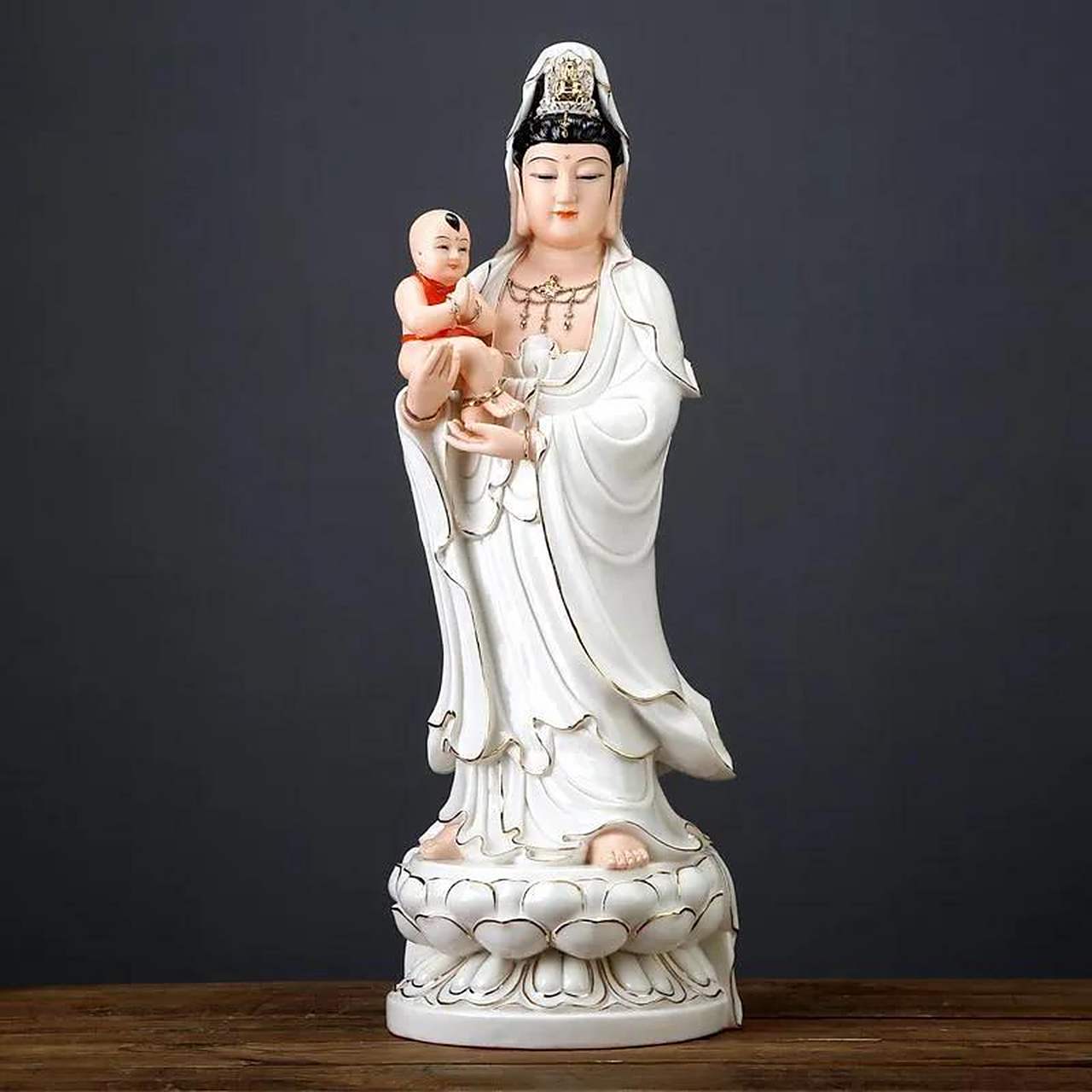 送子观音,也称白衣送子观音,是中国传统信仰中一位美好神仙.