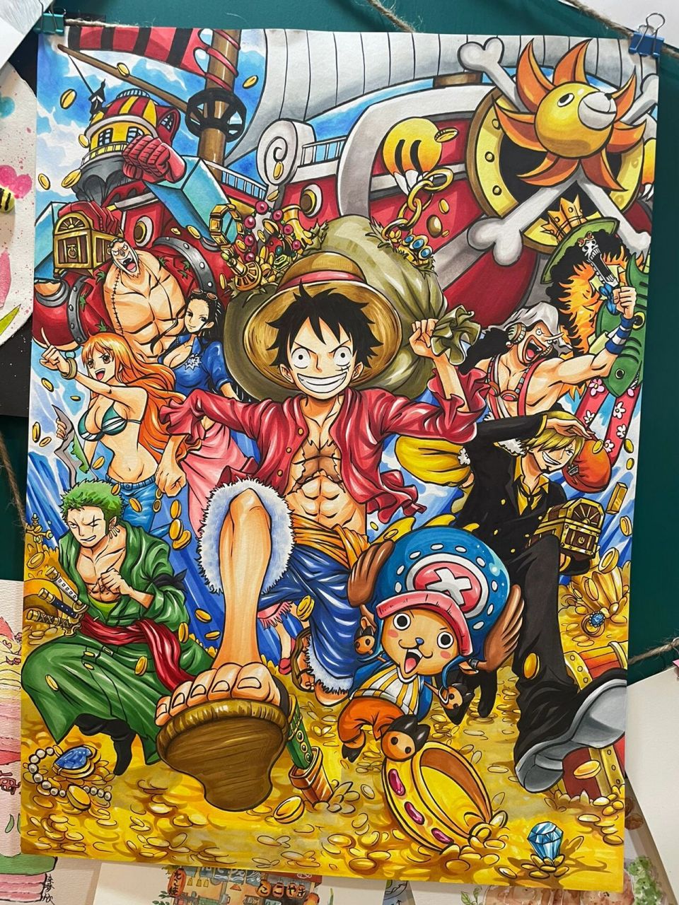 海贼王全家福(步骤 过程 材料)总结 经历了10多天时