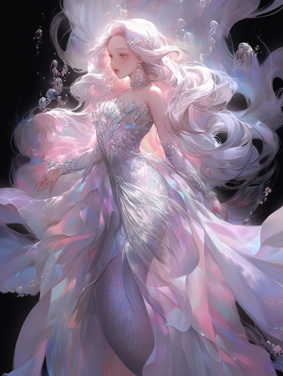 高级感美人鱼系列①人鱼公主 6图头像壁纸 美人鱼真的是最爱怎么设计