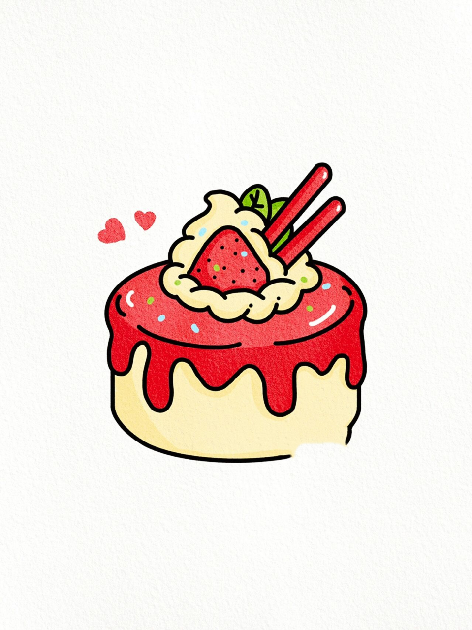 甜品简笔画可爱简单图片
