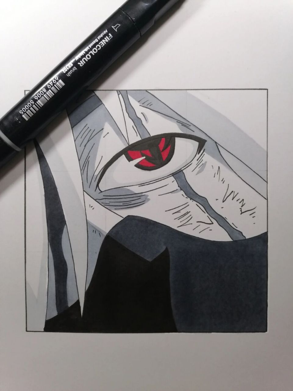 卡卡西教程 #火影忍者# #手绘教程# #卡卡西