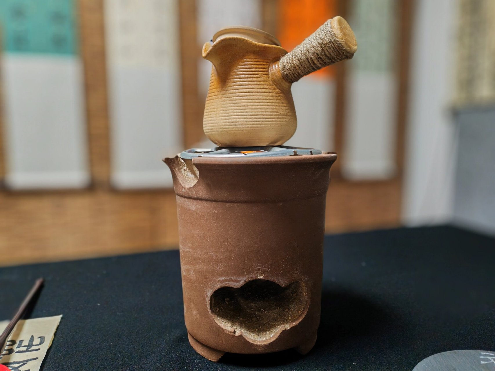 围炉煮茶‖花盆改造炭火炉 花盆改造炭火/酒精两用炉,从此实现围炉煮
