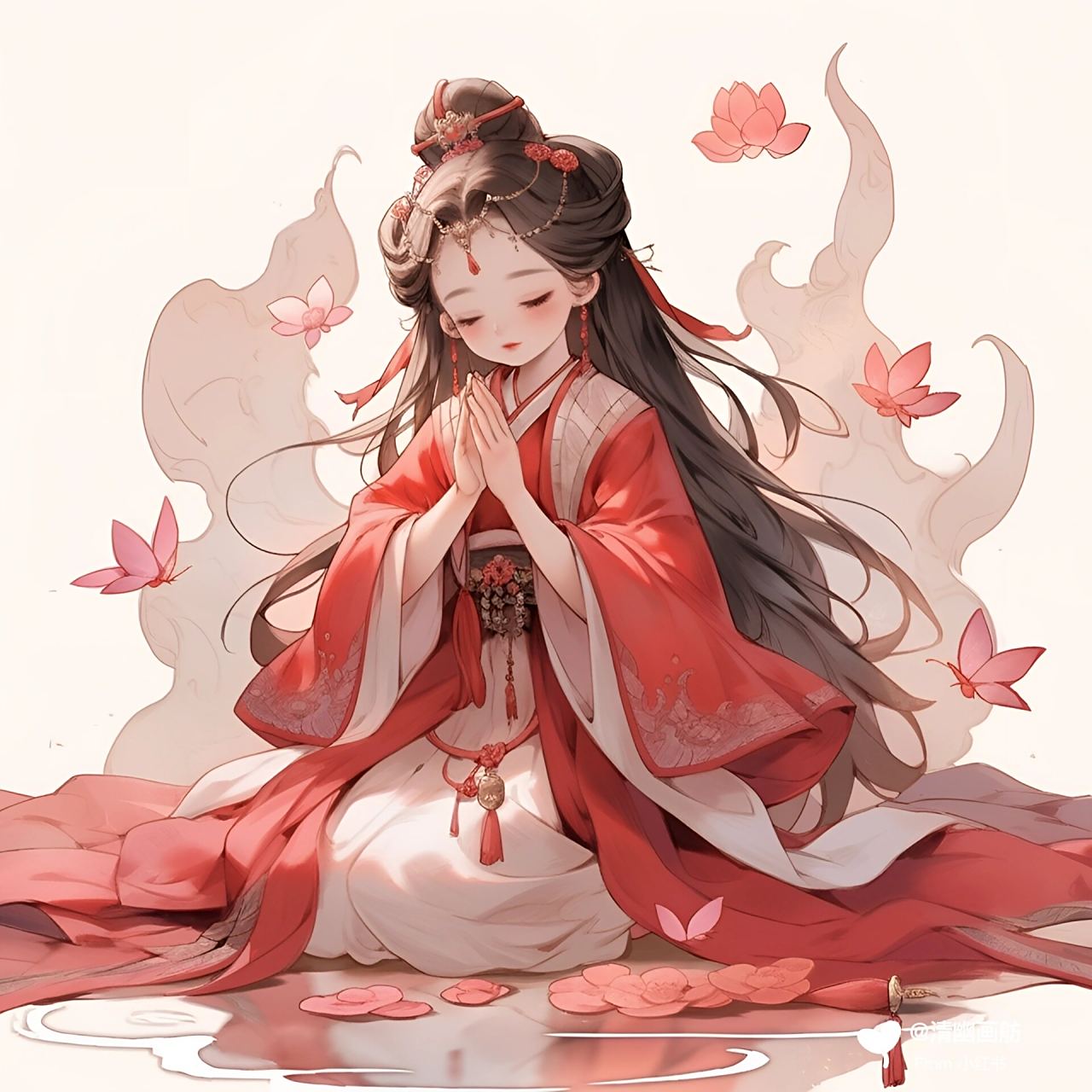 佛系头像|静心修行 #古风头像# #古风插画# #古風# #国潮插画# #国风