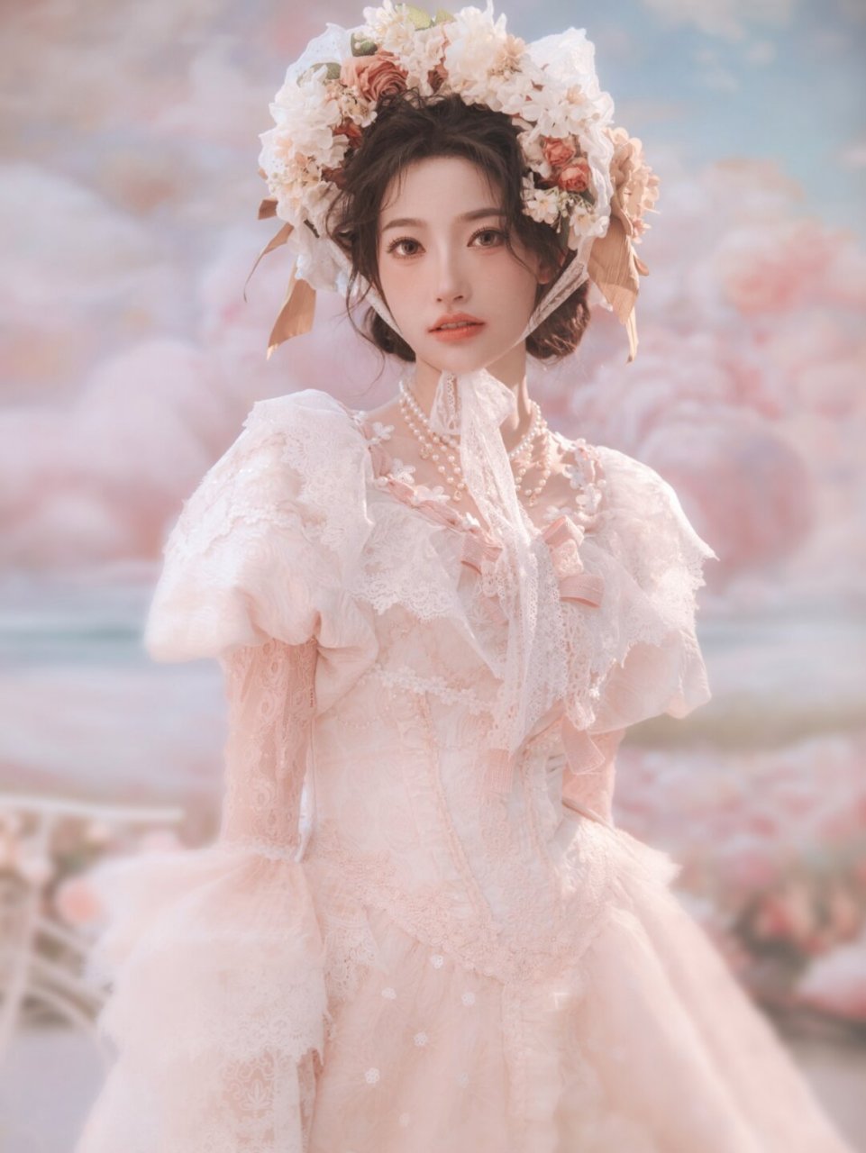 粉粉嫩嫩的洛丽塔的婚纱照🎀少女心爆棚 谁说婚纱非得白色不可 公主