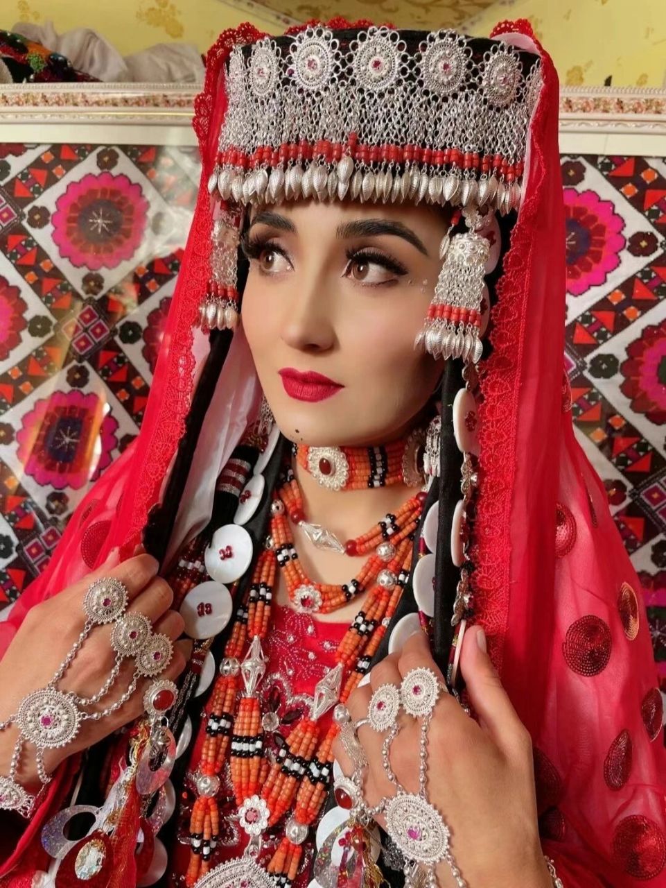 新疆旅游# #最美新娘# #塔吉克# #少數民族# #塔吉克新娘# #新娘妝