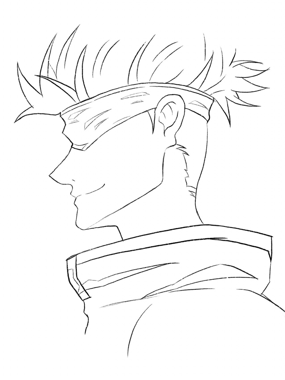 小陈手绘07五条悟 抖音看到一个小姐姐 自己手绘了一下 #五条悟