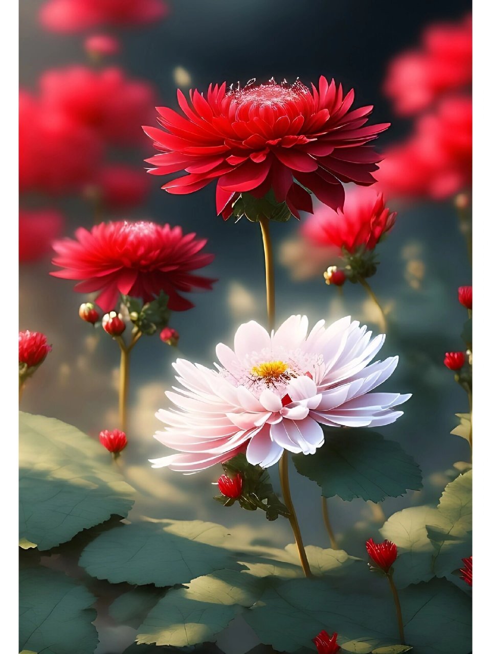 "红菊花花语是内冷外热,坚持才能收获真爱