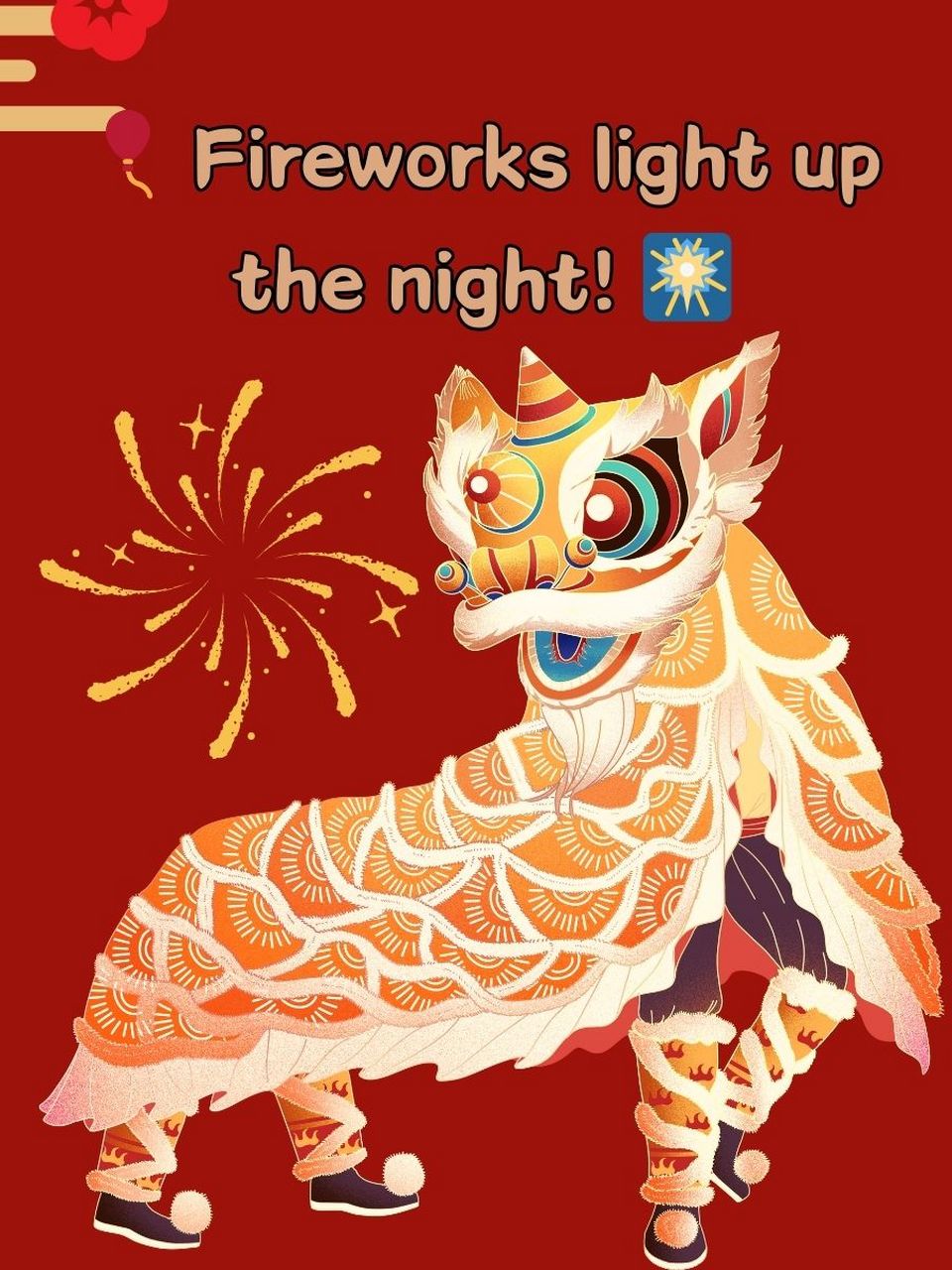 关于春节的英文海报 🎆 celebrate spring festival in style!