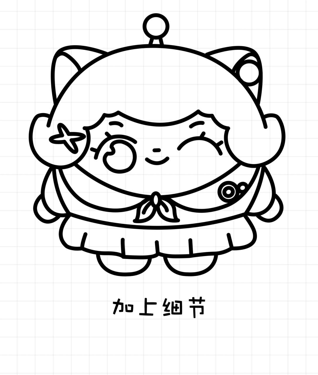 简笔画蛋仔派对 有手就会画的蛋仔派对简笔画,jk妹