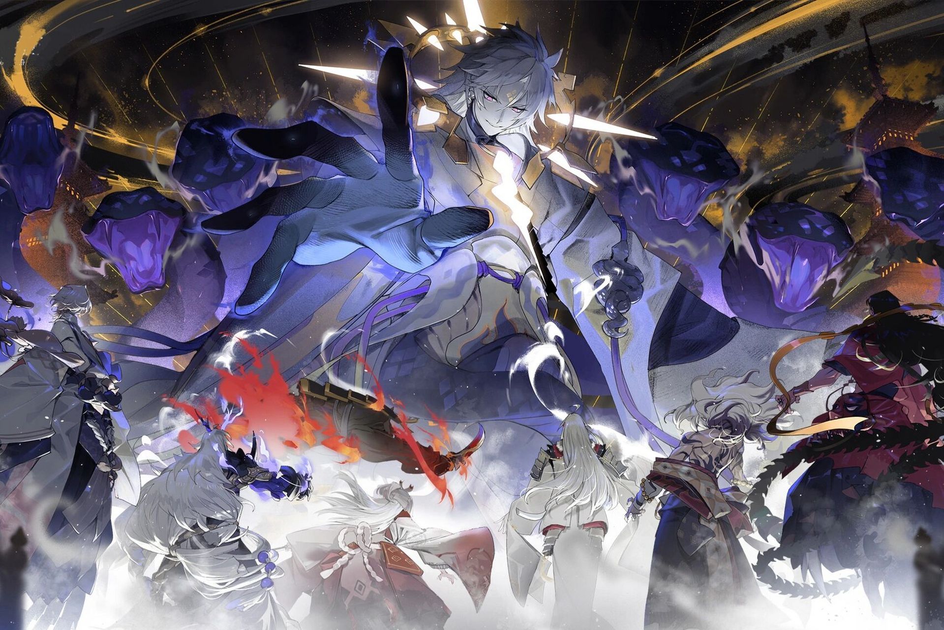 阴阳师插画|神堕八岐大蛇【第二期】 「陨落吧!虚伪的神啊!」 当然!