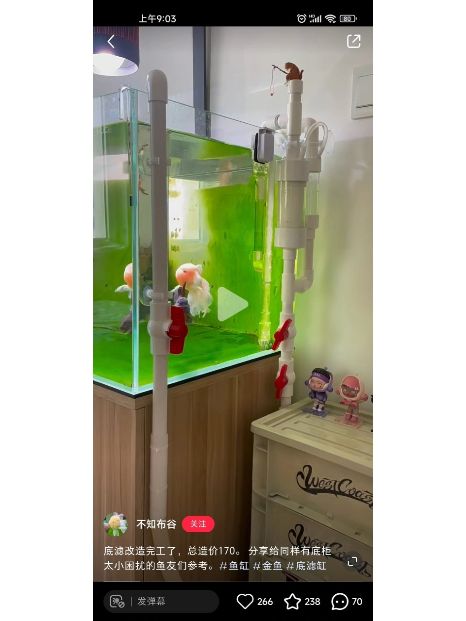 diy:虹吸底滤制作 刚看了几个利用虹吸的做的周转箱底滤,大家有没有