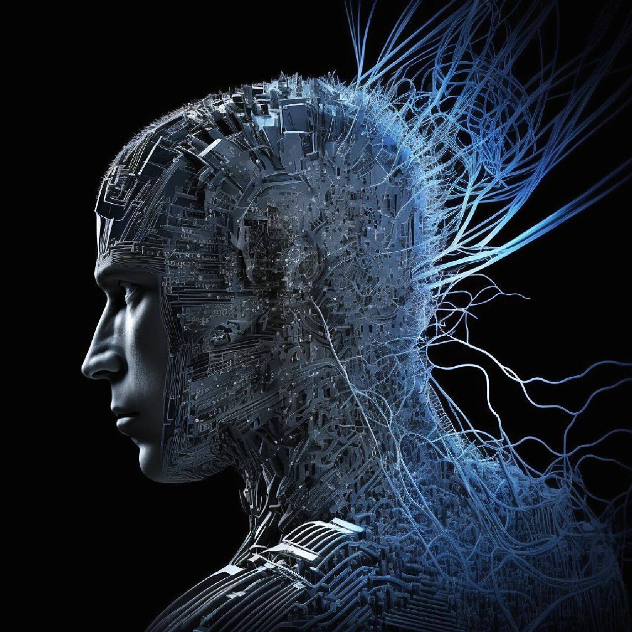 黑客风头像 信号线路组成的头像,适合技术大神.