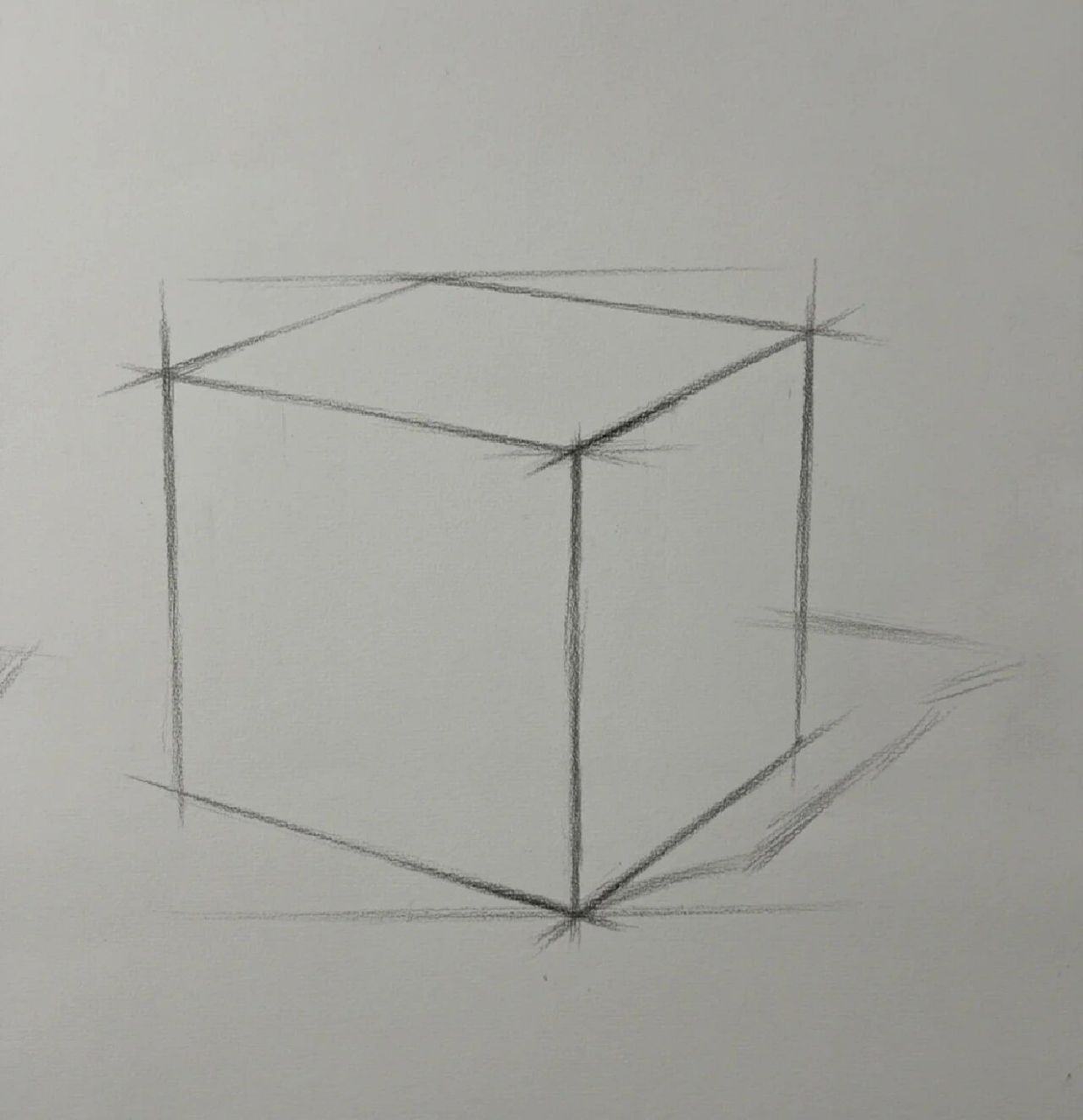 素描石膏几何体,基础教学步骤 今天来了两个零基础,只能从最简单的