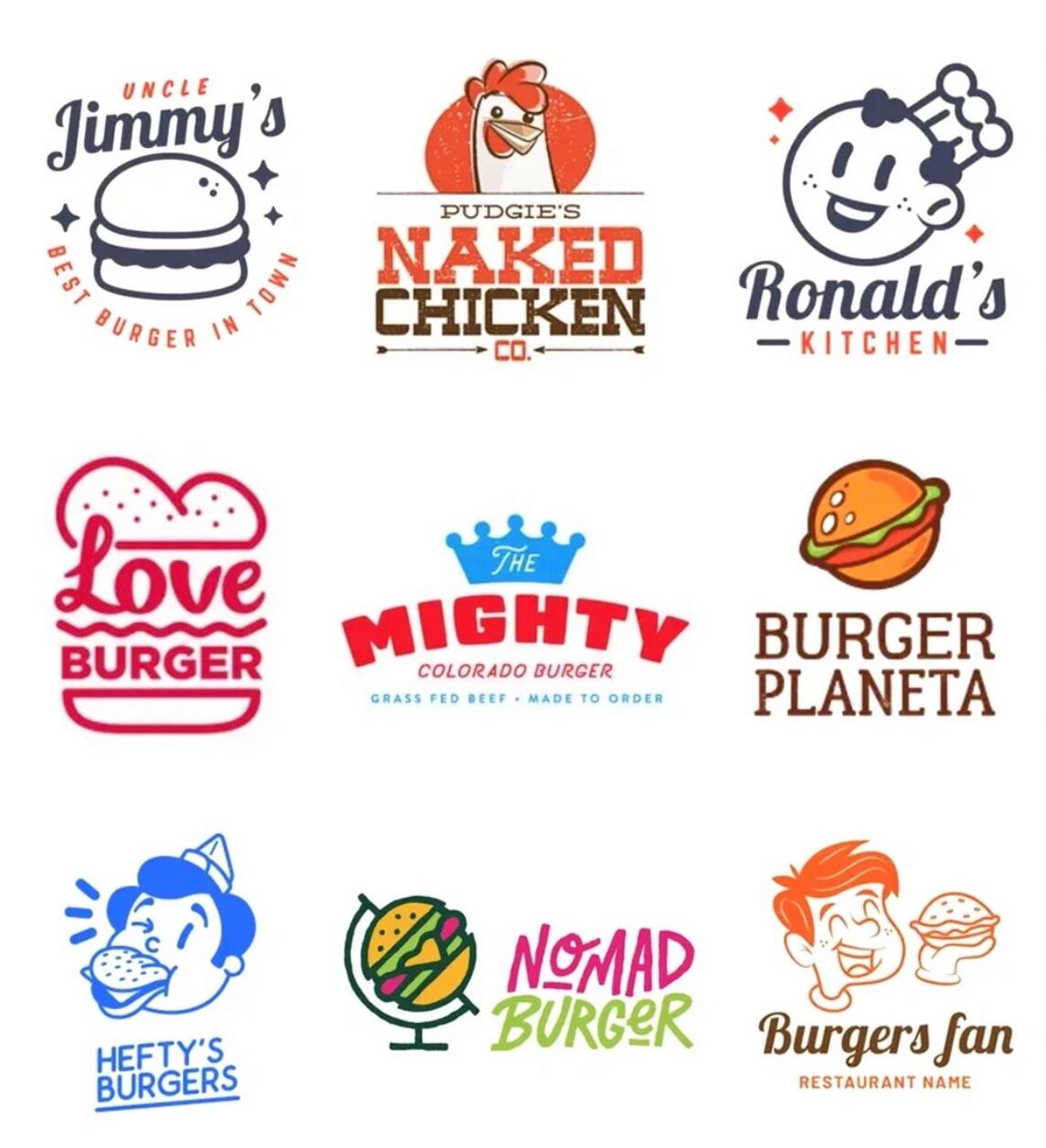 快餐食品元素logo设计|灵感分享 - 99hi,灵感捕获者们!这里是micu.