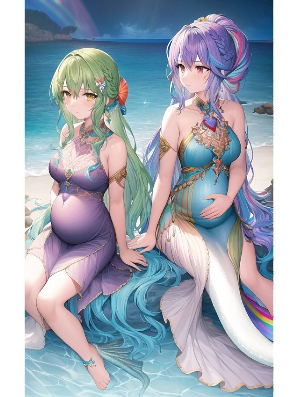 二次元美人鱼孕妈妈