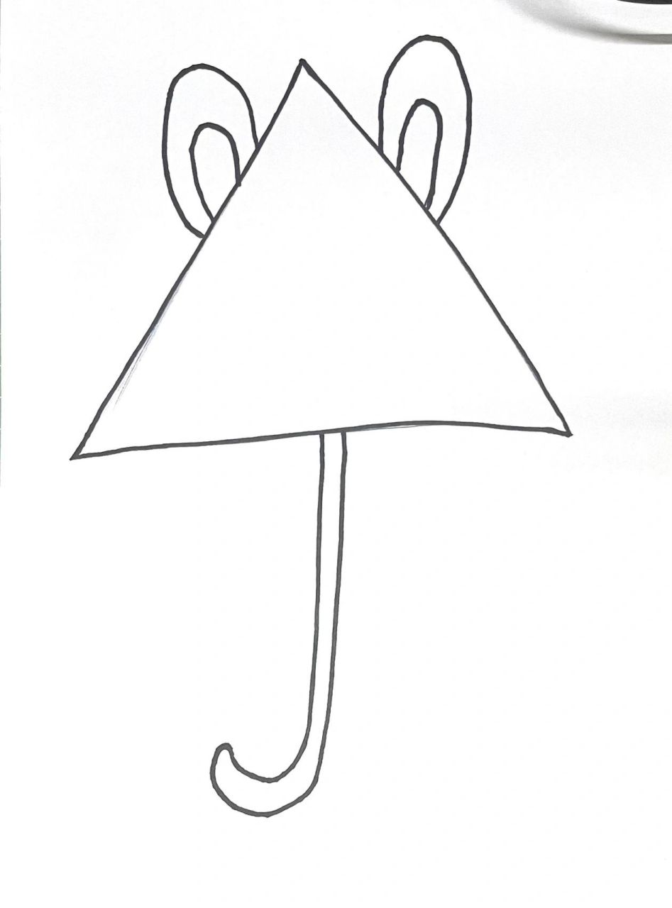 小班美术—《小花伞》空白雨伞素材打印77教  小班美术《小花伞》