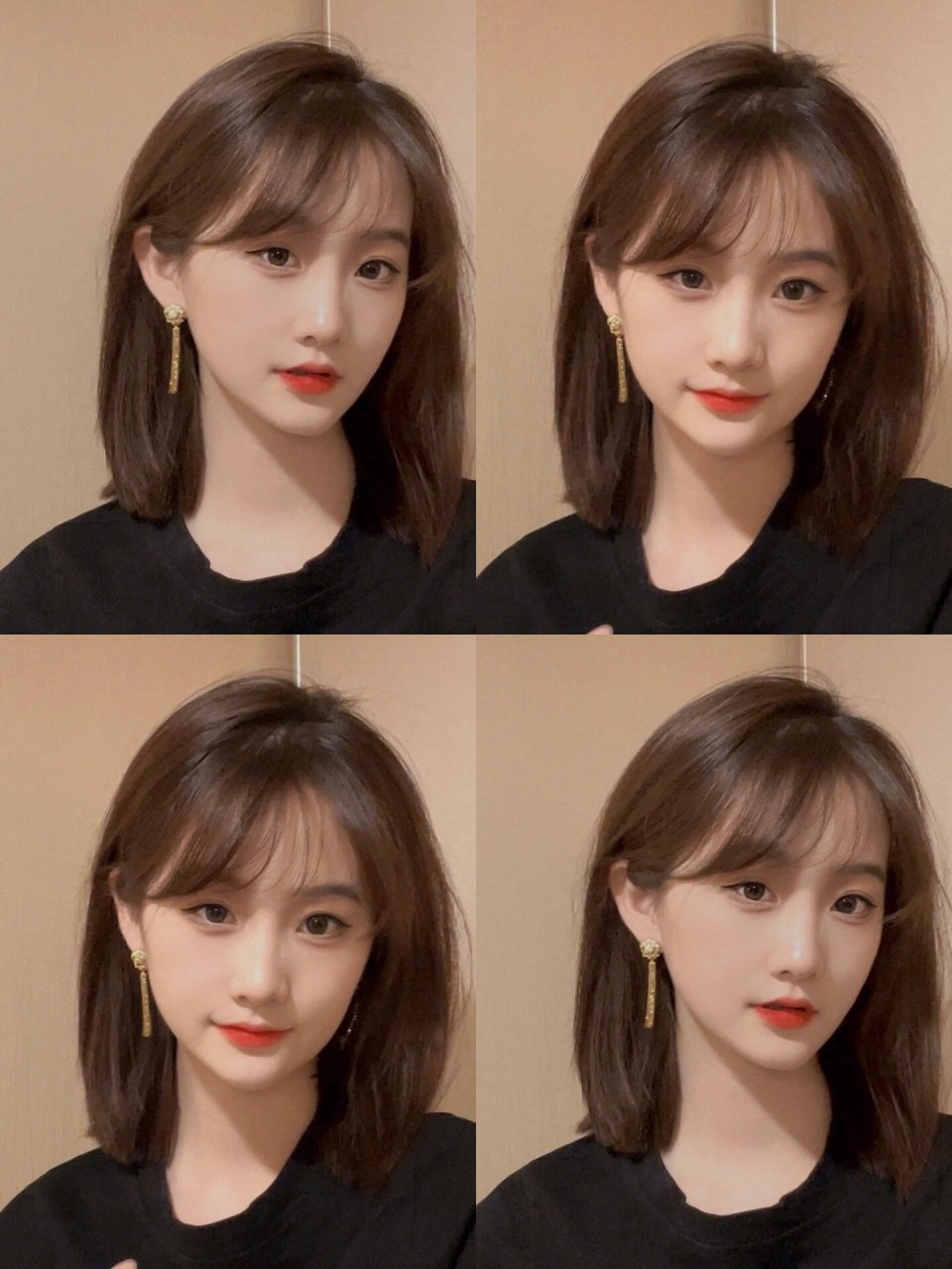 少女感齐肩"锁骨发"甜美减龄发型～～ 0269♂15点赞加关注,变美