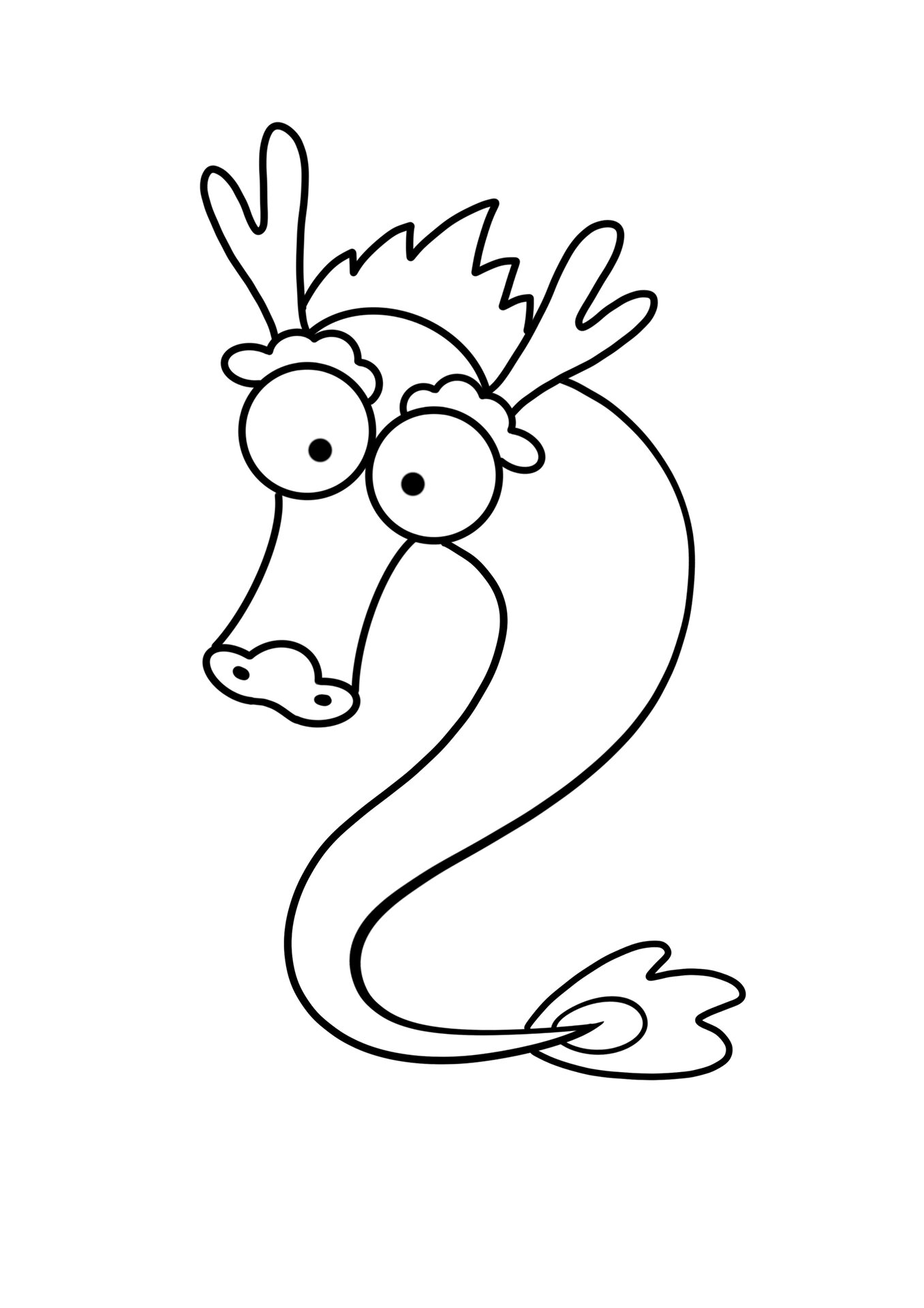 龙年简笔画 龙年到啦 超简单的龙简笔画 教你用简单的线条画一条可爱