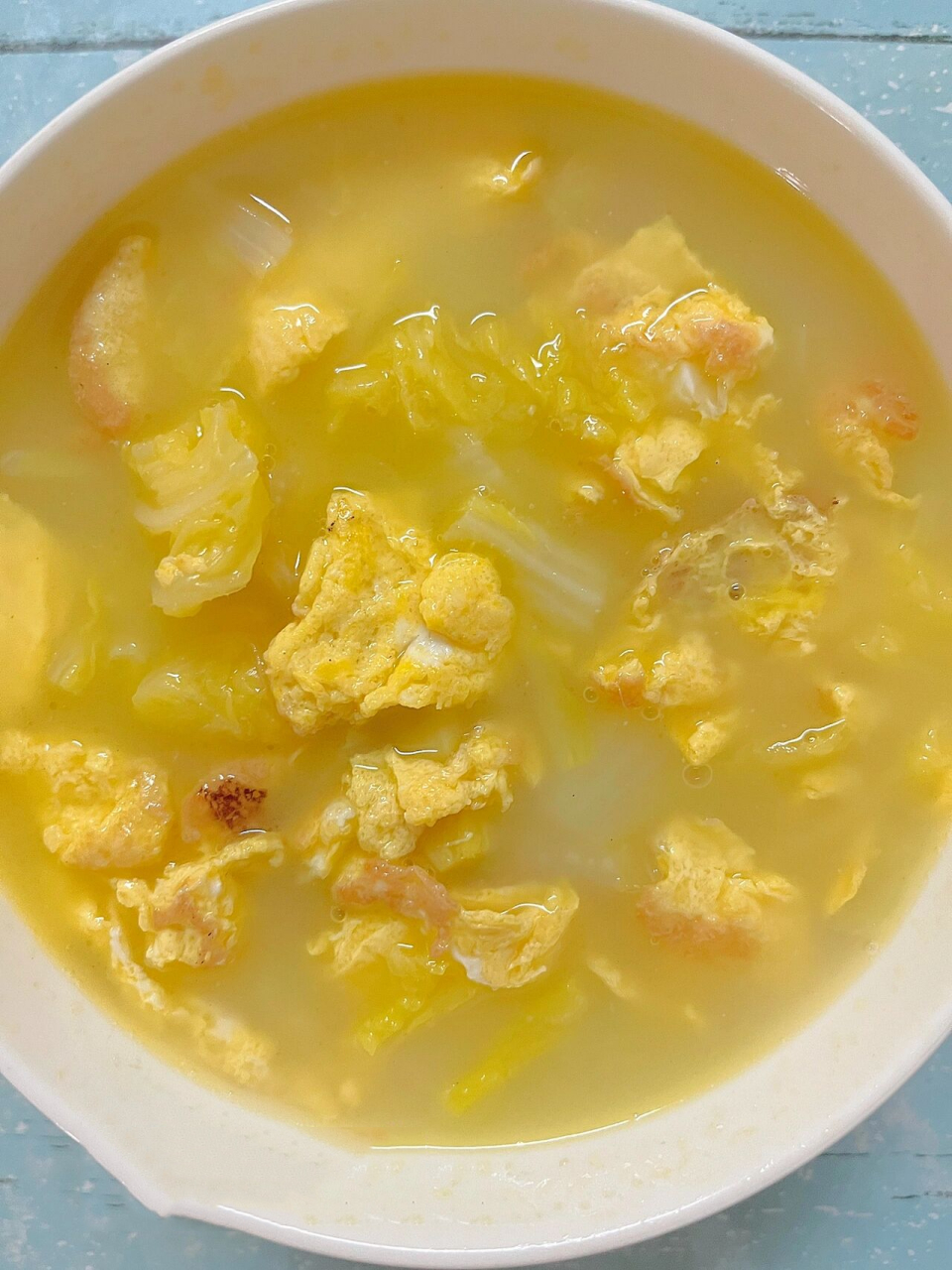 简单又美味的娃娃菜鸡蛋汤!