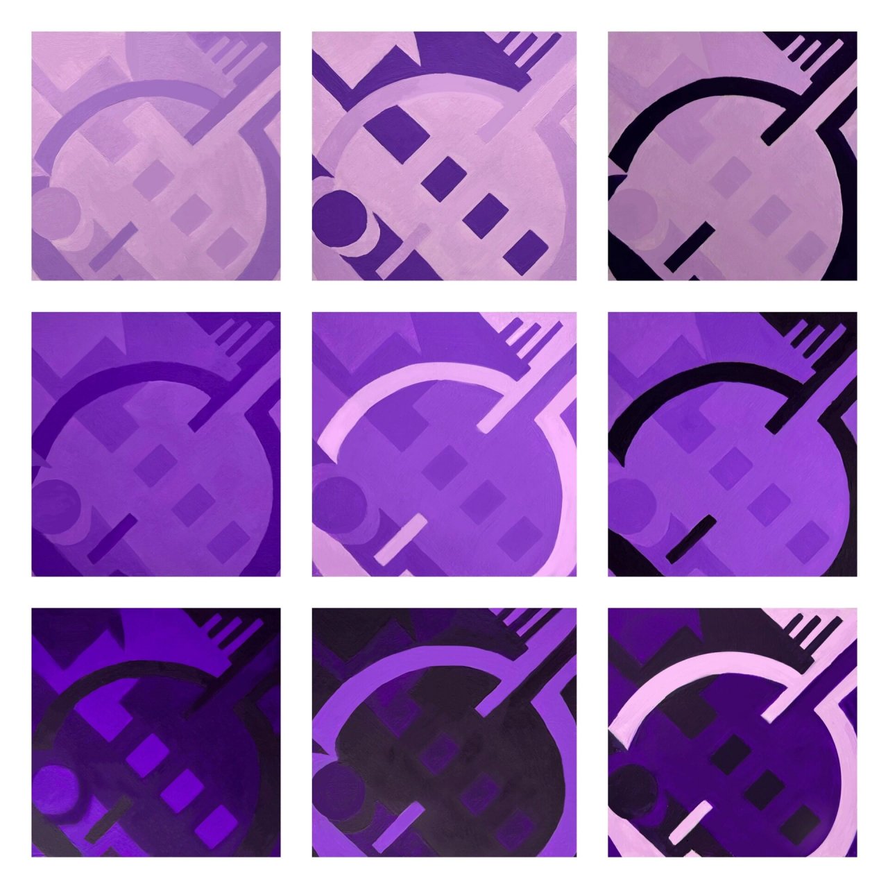 色彩构成|明度九大调