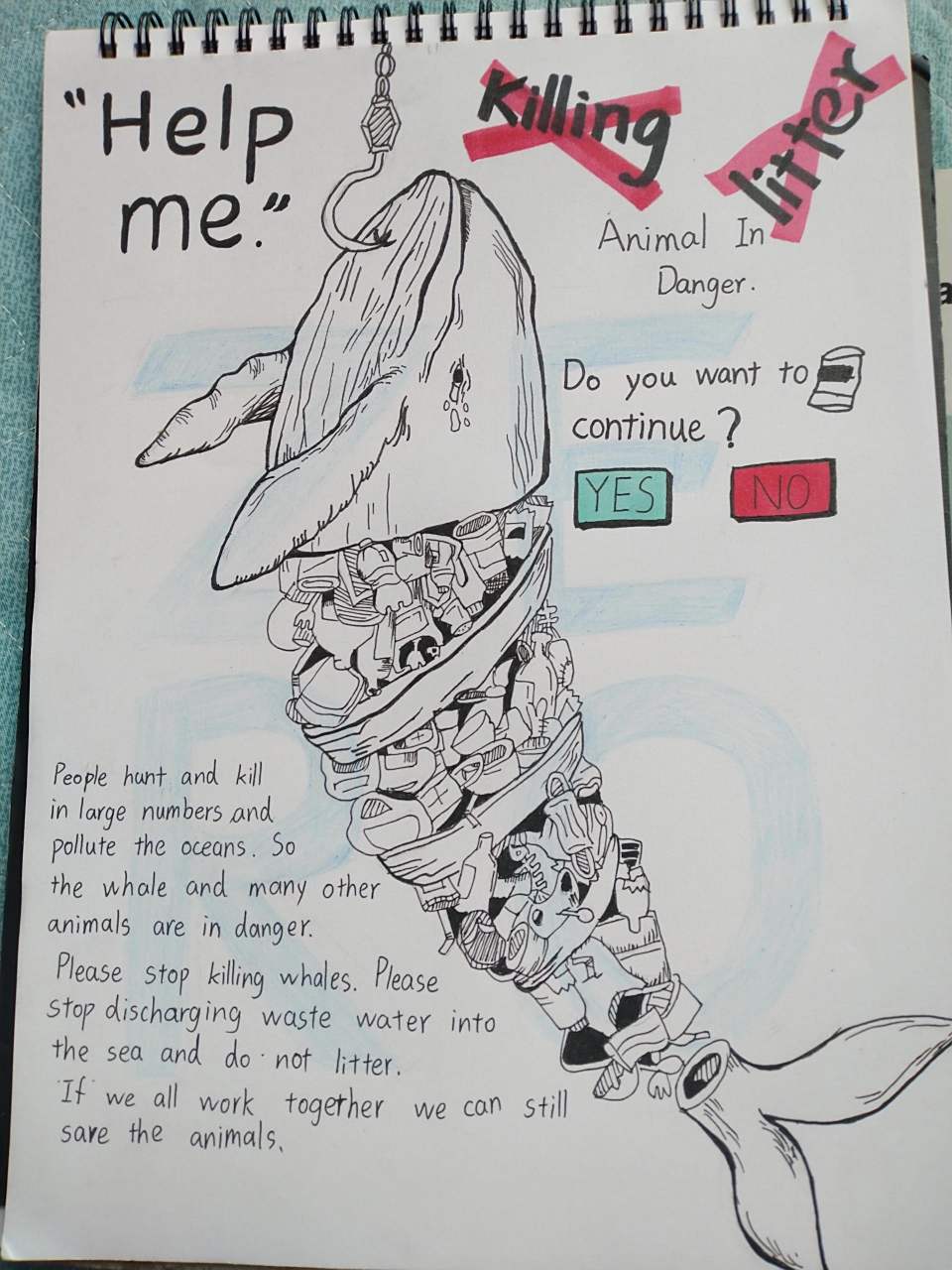 保护濒临动物英语海报