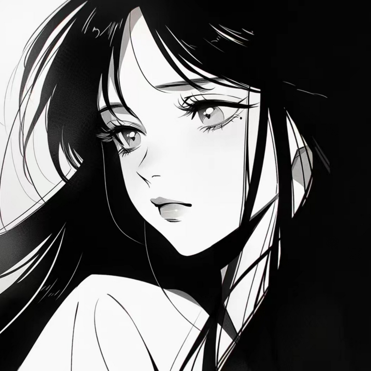 96精致面容,冷峻气质,这个动漫头像散发着高贵而低奢的气息.